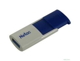 Netac USB Drive 16GB U182 Blue [NT03U182N-016G-30BL], USB3.0, сдвижной корпус, пластиковая бело-синяя