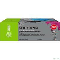 Картридж перезаправляемый струйный Cactus CS-R-PFI107SET набор 5шт.упак. для Canon imageProGRAF iPF670/680/685/770/780/785 без чипа