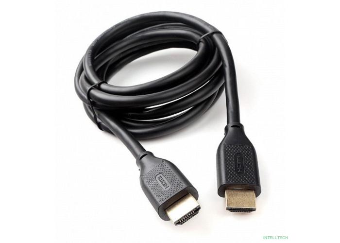 Кабель HDMI Cablexpert 19M/19M, v2.1, 8К, медь, позол.контакты, экран, 2м, черный, пакет (CC-HDMI8K-2M)