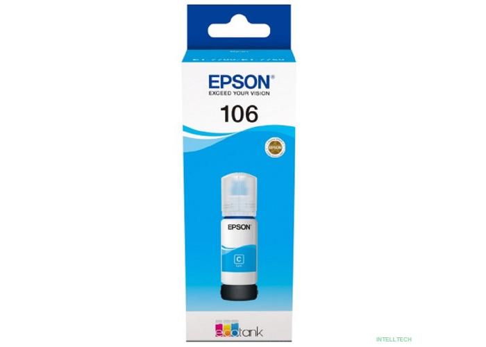 EPSON C13T00R240  Контейнер 106 с голубыми чернилами для L7160/7180, 70 мл.