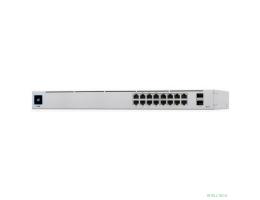 UBIQUITI USW-16-POE PoE-коммутатор в стойку, 16х 1G RJ45, 2х SFP, раздача 42 Вт 