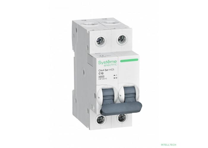 Systeme electric C9F34210 City9 Set Автоматический выключатель (АВ) С 10А 2P 4.5kA 230В