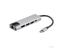 AOpen ACU435M Адаптер USB 3.1 Type-Cm ->HDMI A(m) 4K@30Hz, RJ45, 2XUSB3.0, PD, iOpen <ACU435M>