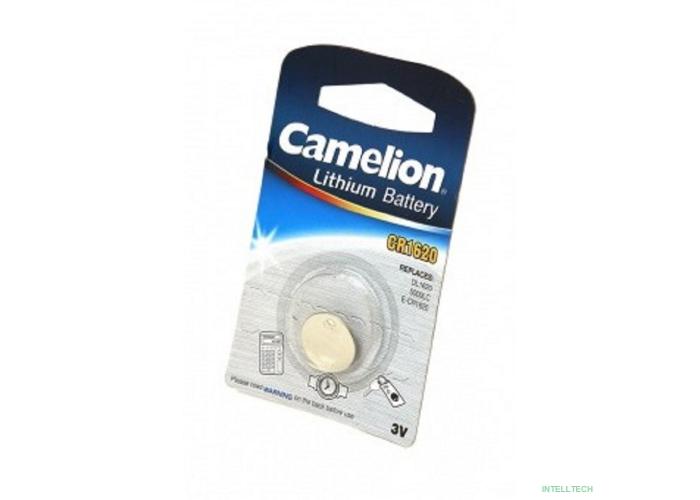 Camelion CR1620 BL-1 (CR1620-BP1, батарейка литиевая,3V) (1 шт. в уп-ке) 