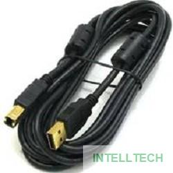 Bion Кабель интерфейсный USB 2.0 AM/BM, позолоченные контакты, ферритовые кольца, 1.8м, черный [BXP-CCF-USB2-AMBM-018]