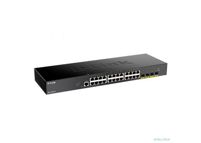 D-Link DGS-1250-28X/A1A  Настраиваемый L2 коммутатор c 24 портами 10/100/1000Base-T и 4 портами 10GBase-X SFP+