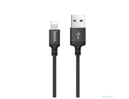 HOCO HC-62820 X14/ USB кабель Lightning/ 1m/ 2A/ Нейлон/ Black