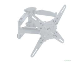 Kromax ATLANTIS-45 white, Кр. стал. наст. для TV 22"-65", max 45 кг, 5 ст св., нак. +5°-15°, пов. 160°, от ст. 55-470 мм, max VESA 400x400 мм