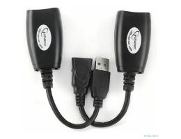 Gembird UAE-30M USB 2.0 кабель удлинительный AM/AF/RJ45Fx2  по витой паре