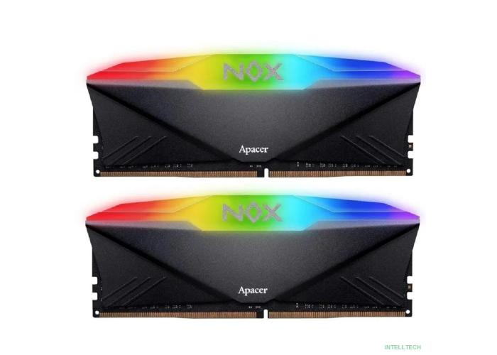 Apacer 32GB DDR4 3200 DIMM NOX RGB AURA2 w/HS RP-K2 Kit (2x16GB), 1.35V, 1024x8 AH4U32G32C28YNBAA-2