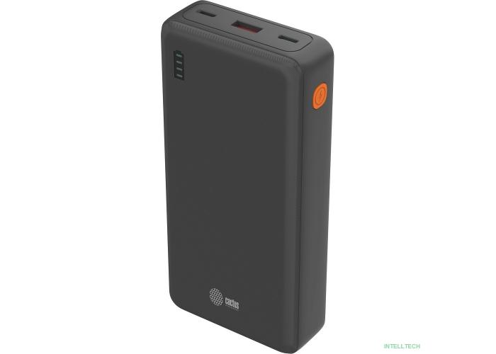 Мобильный аккумулятор Cactus CS-PBFSDA-20000 20000mAh 4.5A USB-A/2xUSB-C черный