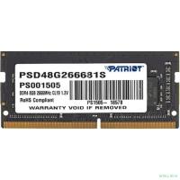 Patriot DDR4 8Gb 2666MHz PSD48G266681S RTL PC3-21300 CL19 SO-DIMM 260-pin 1.2В single rank