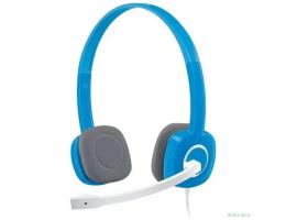 Наушники с микрофоном Logitech H150 синий/белый 1.8м накладные оголовье (981-000454)
