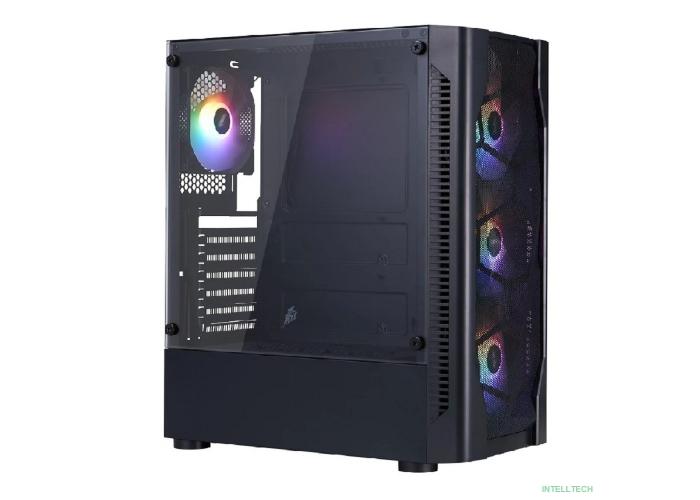 1STPLAYER DK D4 Black / ATX / 4x120mm FRGB fans / D4-BK-4F1