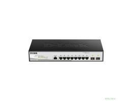 D-Link DGS-1210-10/ME/B2A Управляемый L2 коммутатор с 8 портами 10/100/1000Base-T и 2 портами 1000Base-X SFP