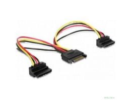 Gembird/Cablexpert Кабель питания SATA, 15см, 15pin (M)/2x15pin(F) на 2 SATA устройства, угловой разъем (CC-SATAM2F-02) Gembird/Cablexpert Кабель питания SATA, 15см, 15pin (M)/2x15pin(F) на 2 SATA устройства, угловой разъем (CC-SATAM2F-02)