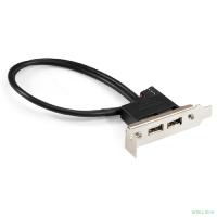 Exegate EX298293RUS Планка портов в корпус 2xUSB2.0 ExeGate BrctUSB2-2A-LP (USB 2.0 9pin (IDC 9pin F) --> 2x USB 2.0 Af, кабель 20см, Low Profile)
