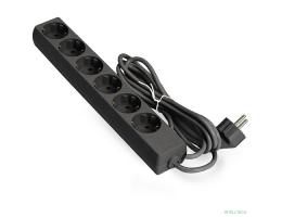 Exegate EX285828RUS Удлинитель ExeGate ECE-6-1.8B (6 евророзетки с заземлением, 1.8м, черный)