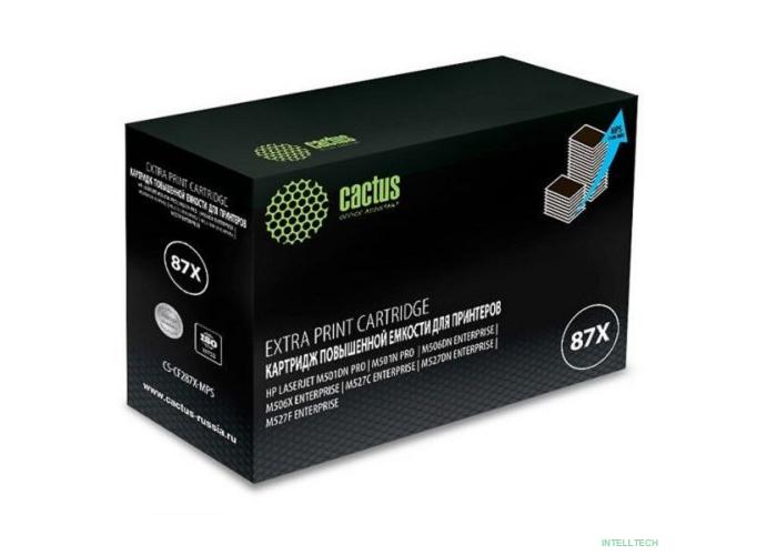Картридж лазерный Cactus CS-CF287X-MPS черный (24000стр.) для HP LJ M506dn/M506n/M506x