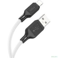 HOCO X90/ USB кабель Lightning/ 1m/ 2,4A/ Силикон/ White