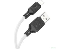 HOCO X90/ USB кабель Lightning/ 1m/ 2,4A/ Силикон/ White