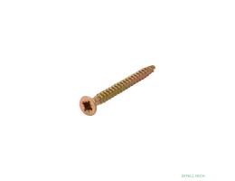Rexant 1111-3535-5 Саморез универсальный KRANZ 3.5х35, желтый цинк, пакет (25шт.)
