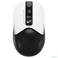 A-4Tech Мышь Fstyler FB12 черный/белый оптическая (1200dpi) беспроводная BT/Radio USB (3but) [1595332]