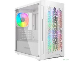Powercase Mistral Micro D3W ARGB, Tempered Glass, 2x 140mm ARGB PWM+1x 120mm ARGB PWM, белый, mATX  (CMMDW-A3)