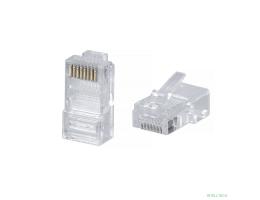 Cabeus 8P8C-FC Коннектор RJ-45 быстрой установки под витую пару, категория 5e, универсальный (для одножильного и многожильного кабеля) для проводников с толщиной по изоляции до 1,05 мм