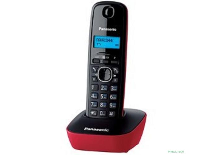 Panasonic KX-TG1611RUR (красный) {АОН, Caller ID,12 мелодий звонка,подсветка дисплея,поиск трубки}