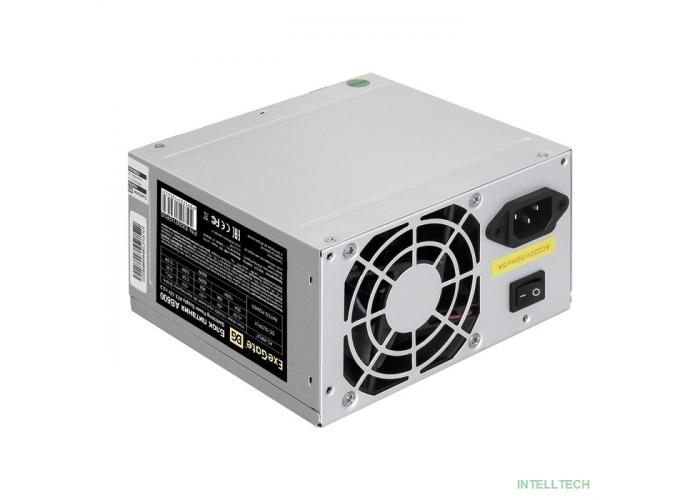 Exegate EX292142RUS-PC Блок питания 600W ExeGate AB600 (ATX, PC, 8cm fan, 24pin, 4+4pin, PCI-E, 3xSATA, 2xIDE, кабель 220V в комплекте)
