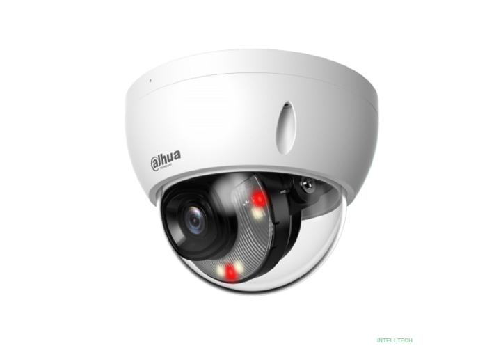 DAHUA DH-IPC-HDBW2849EP-S-IL-0280B Уличная купольная IP-видеокамера SmartDualLight 8Мп, 1/2.7” CMOS, объектив 2.8мм, видеоаналитика, микрофон, ИК 30м, LED 30м, P67, IK10, металл