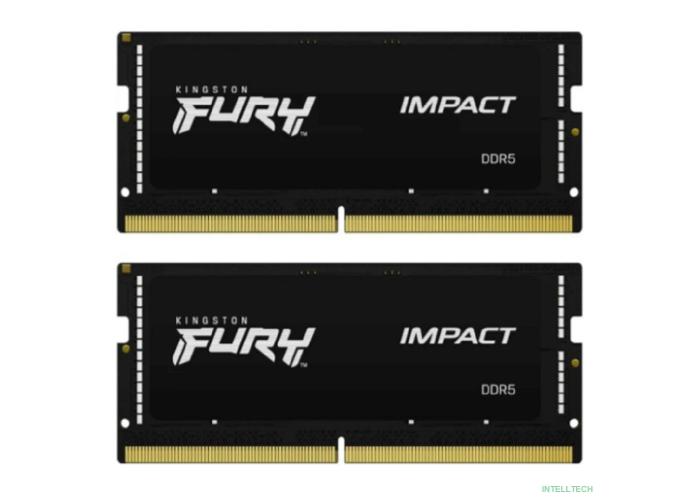Kingston 64GB 4800MT/s DDR5 CL38 SODIMM (Kit of 2) FURY Impact KF548S38IBK2-64