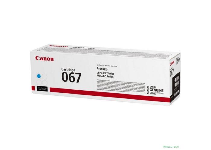Canon Cartridge 067C 5101C002 тонер-картридж для i-SENSYS LBP631CW LBP631, LBP633Cdw LBP633, MF651Cw MF651, MF655Cdw MF655, MF657Cdw MF657, Cyan