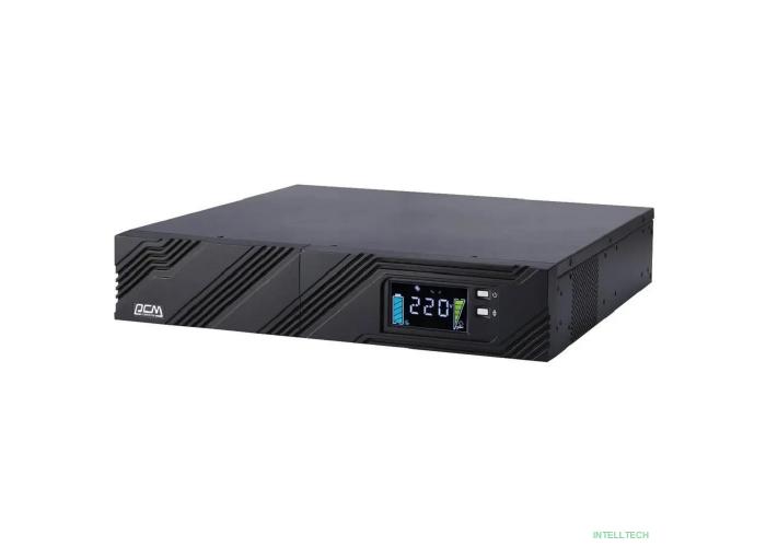 PowerCom Smart King Pro+ SPR-1500 LCD ИБП {Line-Interactive, 1500VA / 1200W, Rack/Tower, 8хС13, USB, RS-232, SmartSlot} (1152575)