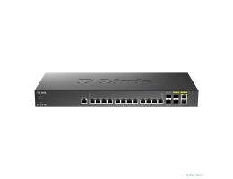 D-Link DXS-1210-16TC/B1A PROJ Настраиваемый L2+ коммутатор с 12 портами 10GBase-T, 2 портами 10GBase-X SFP+ и 2 комбо-портами 10GBase-T/SFP+