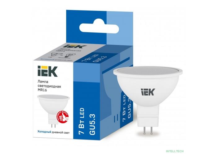 Iek LLE-MR16-7-230-65-GU5 Лампа светодиодная ECO MR16 софит 7Вт 230В 6500К GU5.3 IEK