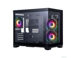 1STPLAYER MEGAVIEW MV6-TP ARGB Black / mATX / 3x120mm ARGB fans / MV6-TP-BK-2FC7R-1FC7