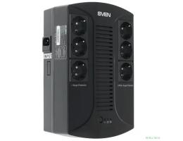 SVEN Источник бесперебойного питания SVEN UP-L1000E, с 6 выходными розетками (3 с питанием от батареи +3 сетевой фильтр)