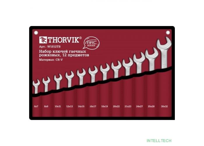 Thorvik W1S12TB Набор ключей гаечных рожковых серии ARC в сумке, 6-32 мм, 12 предметов