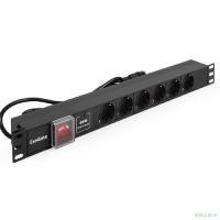 Exegate EX280834RUS Блок розеток ExeGate ServerPro PDU-19H609 Al-6S-C14-2, 19