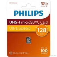 Micro SecureDigital 128GB Philips High Speed  microSDHC Class UHS-I U3, V30, A1, 100MB/s