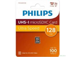 Micro SecureDigital 128GB Philips High Speed  microSDHC Class UHS-I U3, V30, A1, 100MB/s Micro SecureDigital 128GB Philips High Speed  microSDHC Class UHS-I U3, V30, A1, 100MB/s