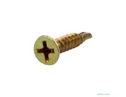 Rexant KR-01-3722-003 Саморез оконный KRANZ сверло, 3.9х19, желтый цинк, короб (500 шт./уп.)