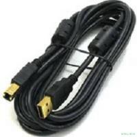 Bion Кабель интерфейсный USB 2.0 AM/BM, позолоченные контакты, ферритовые кольца, 1.8м, черный [BXP-CCF-USB2-AMBM-018]