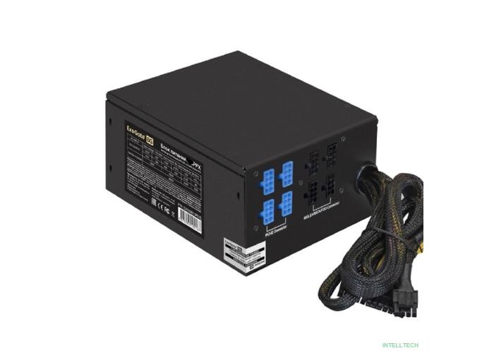 Exegate EX292336RUS Блок питания 750W ExeGate 750PPX (ATX, APFC, КПД 80% (80 PLUS), 14cm fan, 20+4pin, 2x(4+4)pin, 6xPCI-E, 10xSATA, 4xIDE, Cable Management, black, RTL)