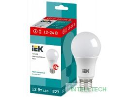 Iek LLE-A60-12-12-24-40-E27 Лампа LED A60 шар 12Вт 12-24В 4000К E27