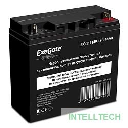 Exegate EP234540RUS Аккумуляторная батарея HR 12-18/EXG12180 (12V 18Ah, клеммы F3 (болт М5 с гайкой))