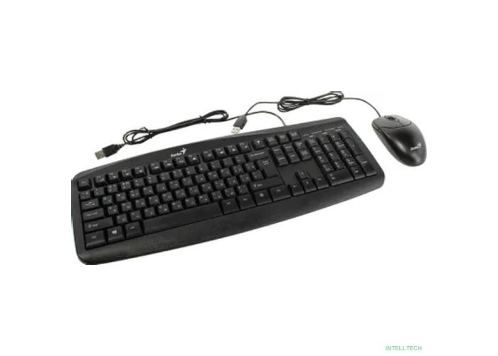 Повреждение упаковки Клавиатура + мышь Genius Smart KM-200 {комплект, черный, USB} [31330003402/31330003416]