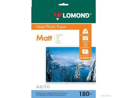 LOMOND 0102014 Матовая бумага 1х A4, 180г/м2, 50 листов 